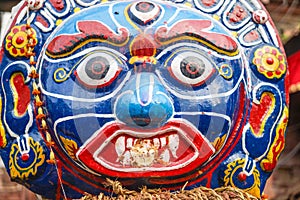 Mask of Bhairav from Indrajatra festival ,Kathmandu Nepal