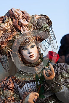 Mask on carnival, Piazza San Marco, Venice, Italy