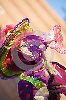 Mask on carnival, Piazza San Marco, Venice, Italy