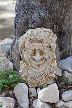 Mask of Dionysus, god of the grape-harvest