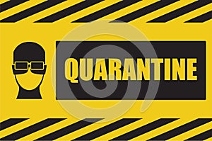 Mask quarantine sign