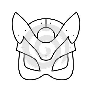 mask sex toy line icon vector illustration