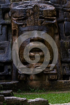 Mask temple, Lamanai Belize