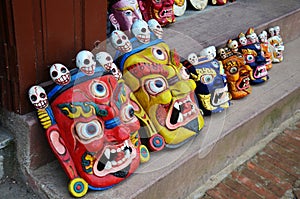 Mask tibet style at souvenir shop