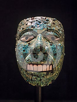 The mask of Xiuhtecuhtli, from the British Museum, of Aztec or Mixtec provenance.