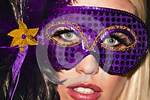 Masked Mardi Gras Masquerade Party Girl photo