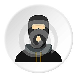 Masked robber icon circle