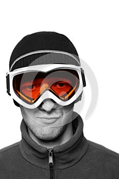 Maskovaný snowboardista 