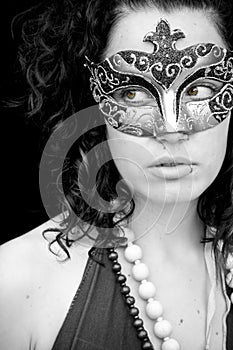 Masked woman