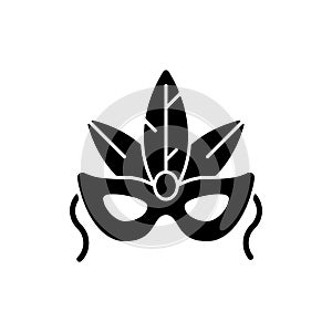 Masks black glyph icon