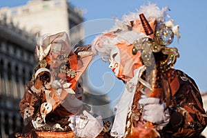Masks on carnival, Piazza San Marco, Venice, Italy