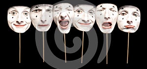 Masks with different emotions