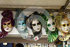 Masks of the venetian carneval
