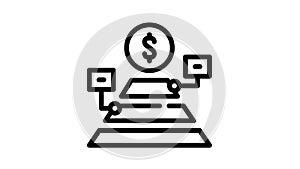 maslow pyramid black icon animation