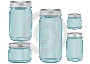 Mason Glass Jars in various sizes