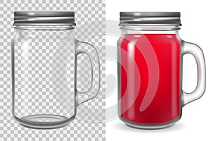 Mason jar with lid mock up