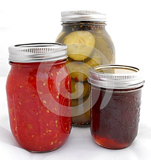 Mason Jars of Canned Foods