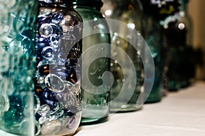 Mason Jars lined up