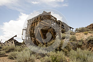 Masonic-Chemung mine wooden buildings photo