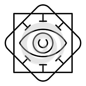 Masonic eye icon, outline style