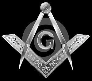 Masonic square and compass
