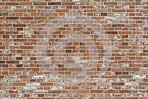 Masonry in a so-called standing brick bond with clipped pointing