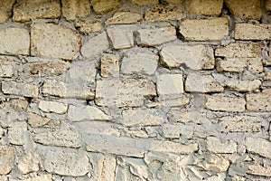 Masonry of coquina bricks