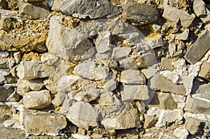 Ruined old stone staircase.