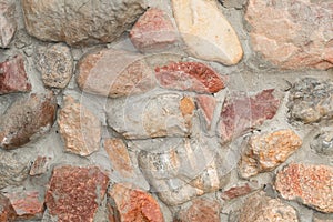 Masonry made of granite boulder