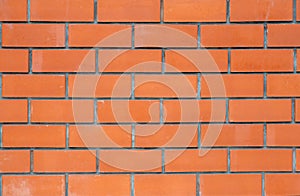 Masonry or new clean brick wall. Texture and pattern of a brick stone wall