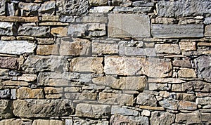 Masonry stone wall