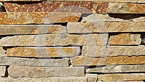 Masonry on the wall and floor. Various stone textures. Multicolored background