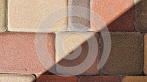 Masonry on the wall and floor. Various stone textures. Multicolored background