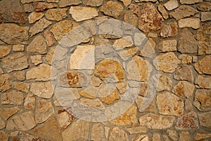 Masonry wall stonewall in Mediterranean