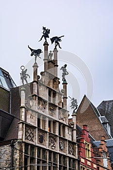 Masonsâ€™ Guild Hall exterior in Ghent, Belgium