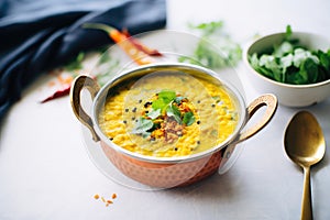 masoor dal with spices like turmeric and cumin