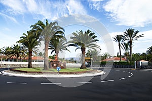 Maspalomas, circular asphalt road. photo