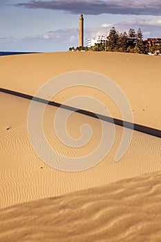 Maspalomas lighthouse and dunes