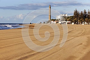 Maspalomas lighthouse at sunrise