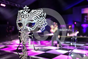 Masquerade Mask at corporate event or gala dinner