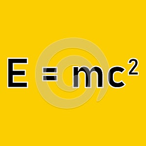 mass energy equivalence in physics vector illustration. photo