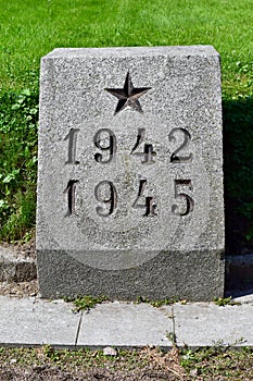 Mass grave of those killed in the siege of Leningrad, USSR.