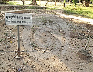 Mass grave at Killing Fields