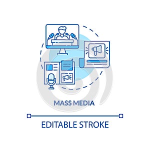 Mass media concept icon