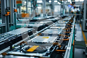 Mass production assembly line of electric vehicle battery cells