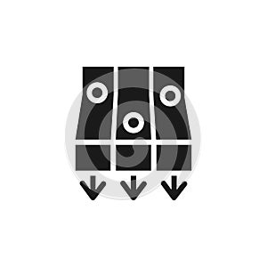 Mass production, conveyor     icon - Vector. Simple element illustration from UI concept. Mass production, conveyor     icon -