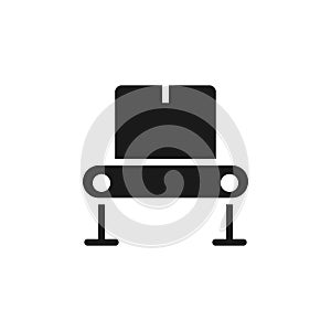 Mass production, conveyor icon - Vector. Simple element illustration from UI concept. Mass production, conveyor icon - Vector.