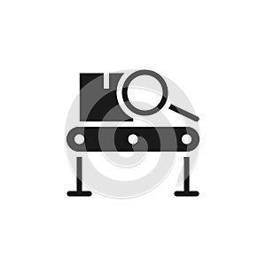 Mass production, conveyor icon - Vector. Simple element illustration from UI concept. Mass production, conveyor icon - Vector.