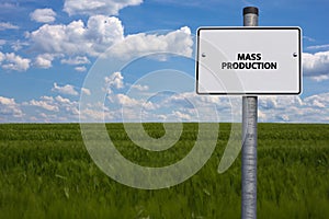 MASS PRODUCTION - image with words associated with the topic AUTOMOTIVE INDUSTRY, word, image, illustration