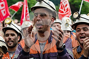 Mass rally in defense of the miners in Langreo